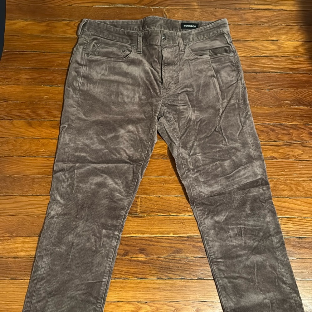 Men's Bonobos slim corduroy pant
Color: brown
Size: 32/32